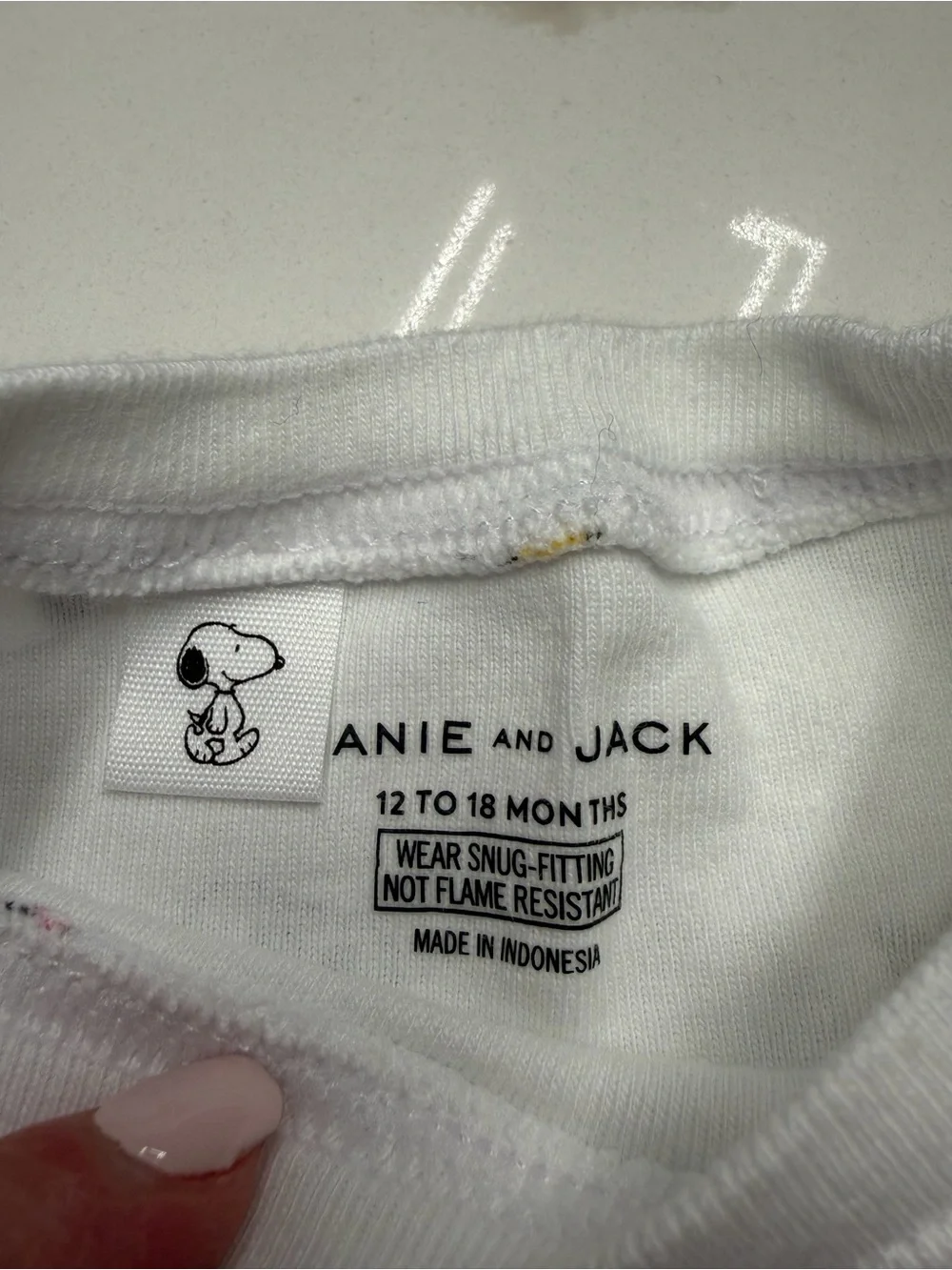 Janie and Jack White Snoopy & Woodstock Baby Onesie